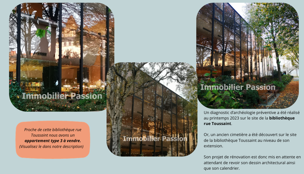 La biblioth&egrave;que rue Toussaint et ses travaux