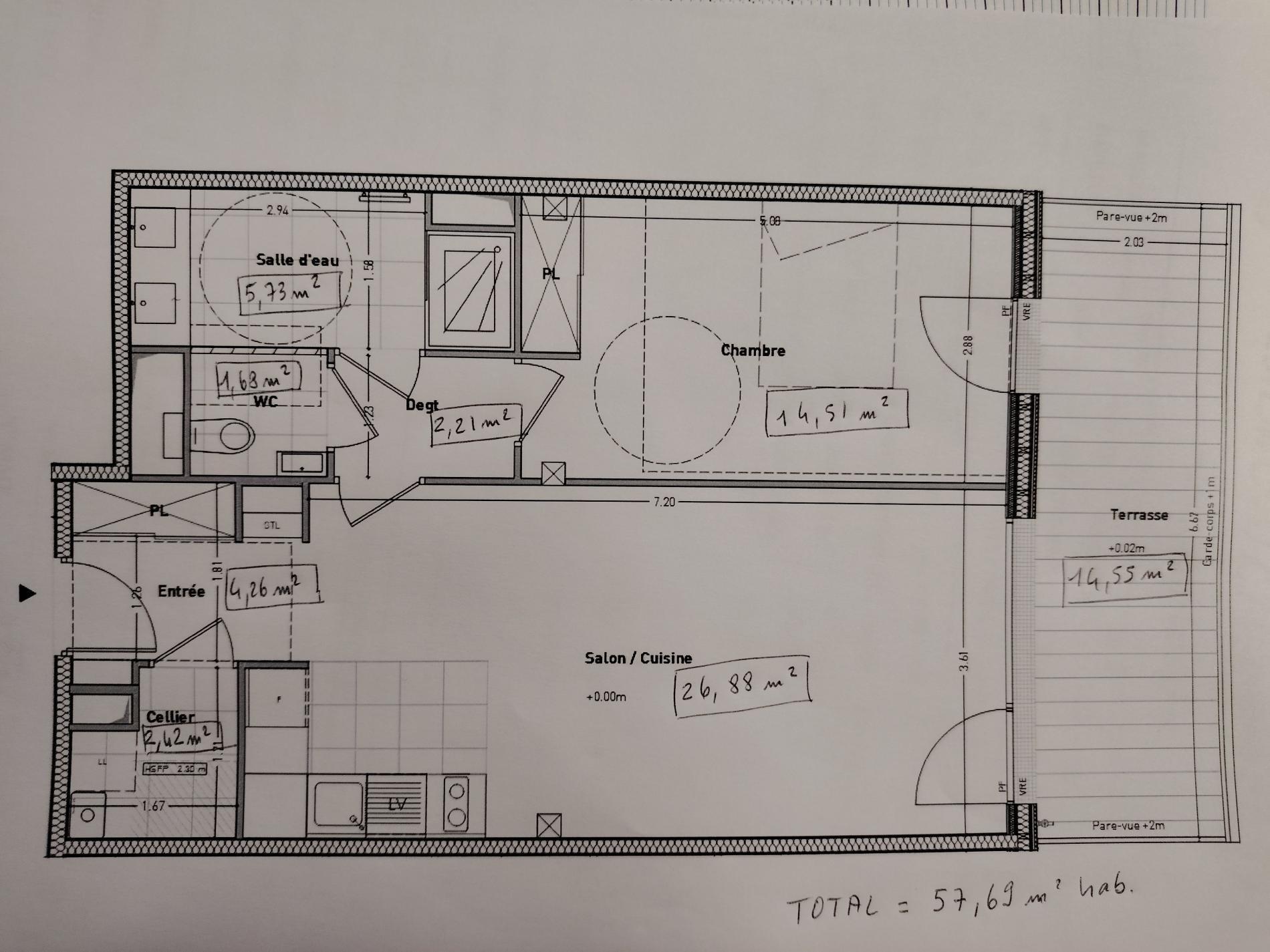 appartement NEUF T2 58 m² ANGERS CENTRE